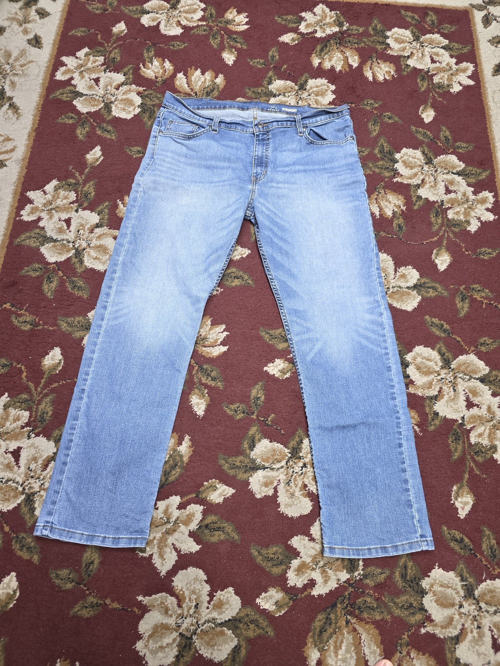 George Men's Straight Leg Denim Jeans in Indigo Blue